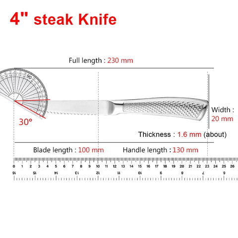 Stainless Steel Steak Knife Cut Meat Fruit Fish Vegetable Slicing Knife Dining Kitchen Chef Sushi Cooking Utility Knife