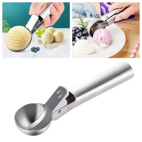 Stainless Steel Ice Cream Scoop Ice Cream Ball Fruit Scooping Scoop Digging for Fruits Mould Forms Machines Kitchen Tools Dining