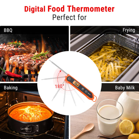 ThermoPro TP03H Digital Backlight Folding Barbecue Kitchen Cooking Meat Thermometer With Lock Function