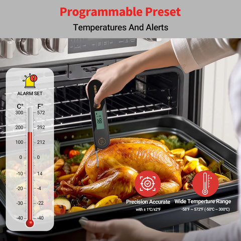 INKBIRD Digital Kitchen Food Thermometer For Meat Water Milk Cooking Food Probe Readin BBQ Oven Thermometer Kitchen Tools