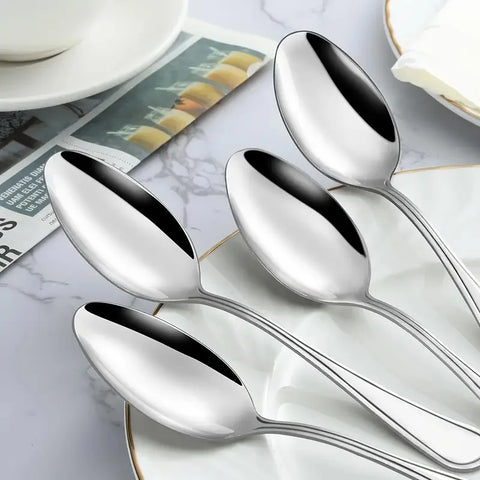 10-piece stainless steel coffee spoon, dessert spoon, mirror polished, machine washable, suitable for ,restaurant, dessert shop