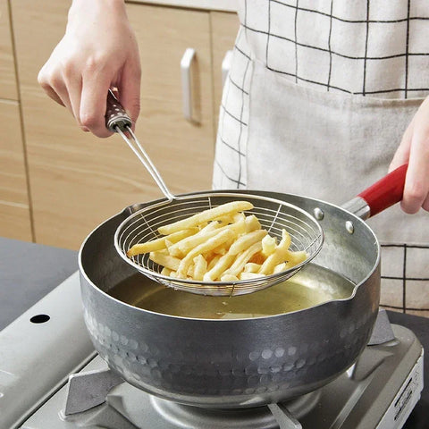 304 Stainless Steel Skimmer Strainer Colander Mesh Deep Fryer Oil Frying Scoop Noodles Dumpling Sieve Kitchen Tools Kitchenware