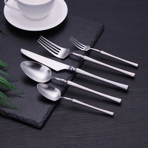 10/15/20/25/30Pcs Gold Tableware Dinnerware Stainless Steel Cutlery Set Sliver Knife Fork Spoon Set Kitchen Utensils Flateware