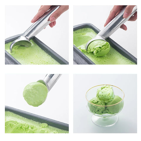 Alloy Ice Cream Tools Ice Cream Scoop Ball Digger Handmade Ice Cube Mold Easy Demoulding Home Kitchen Accessories Fruit Spoon