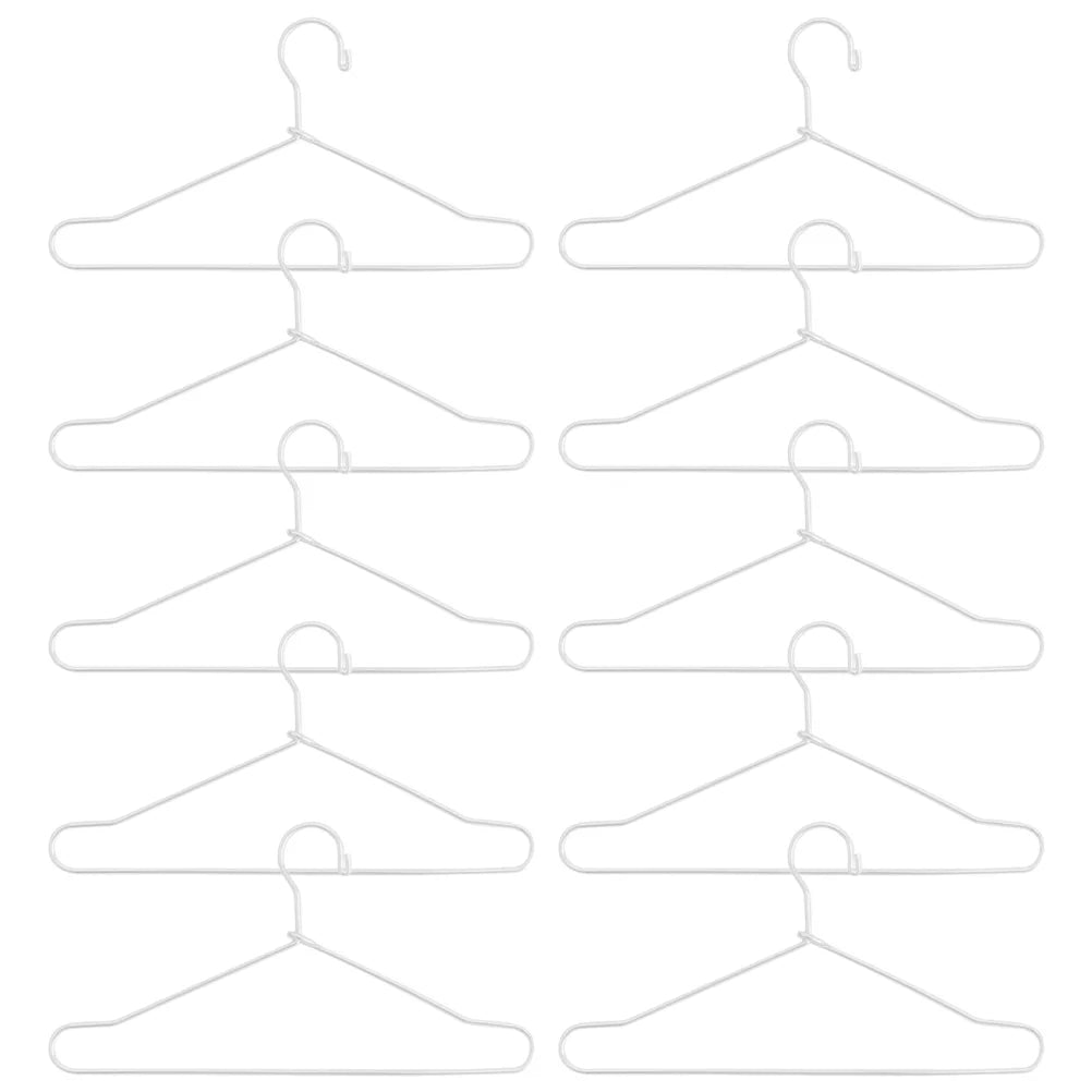 Miniature Hangers for Ornaments Clothes Racks Dog Bracket Holder Silver Iron Baby Dolls