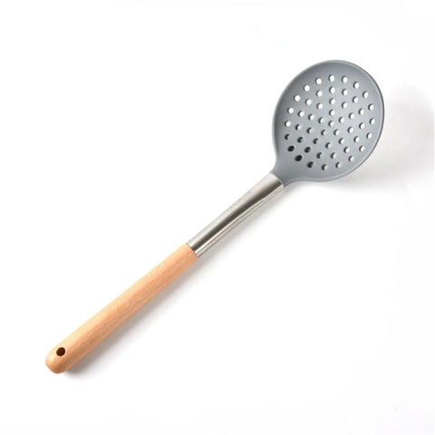 Food Grade Salad Mixing Scraper Wooden Handle Kitchenware Duck Tongue Shovel Kitchen Utensils Silicone Frying Shovel Non Stick