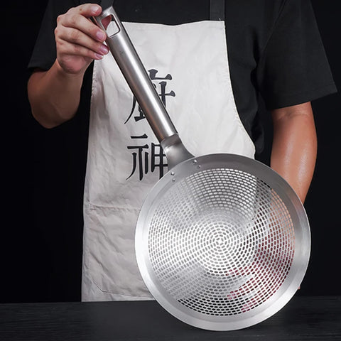 Stainless Steel Round Skimmer, Food Strainer Colander Sifer, Mesh Sieve Filter For Draining & Frying - Kitchen Tools