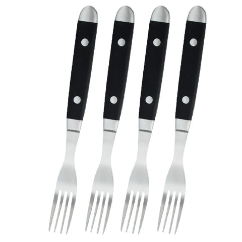 4/6/8p Beef Steak Knife And Fork Set Stainless Steel Highly Polished Handles High Quality Home Hotel Steak Restaurant Tableware