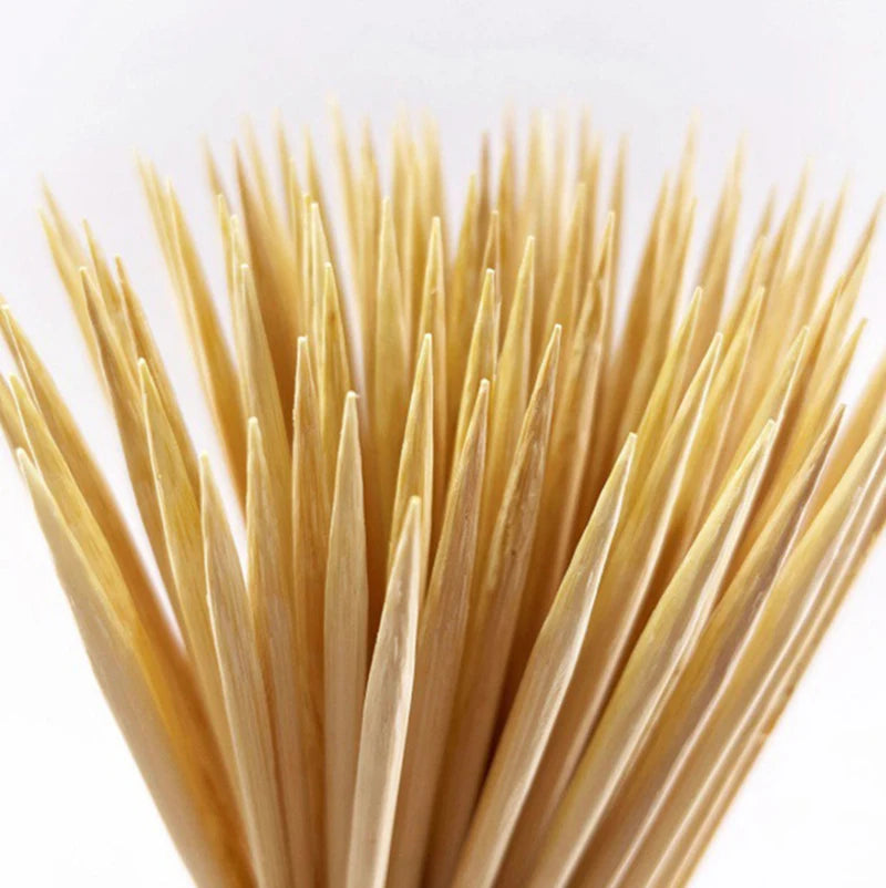 90pcs Bamboo Stick Food Grade Bamboo Skewer Sticks Disposable Natural Wood Long Stick For Barbecue Fruit BBQ Tools 15/20/25/30cm