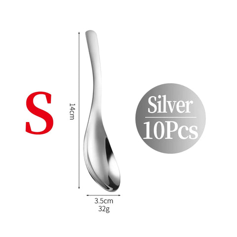 10pcs custom logo stainless steel soup spoon,customized premium tablespoons,personalized customized dessert spoon