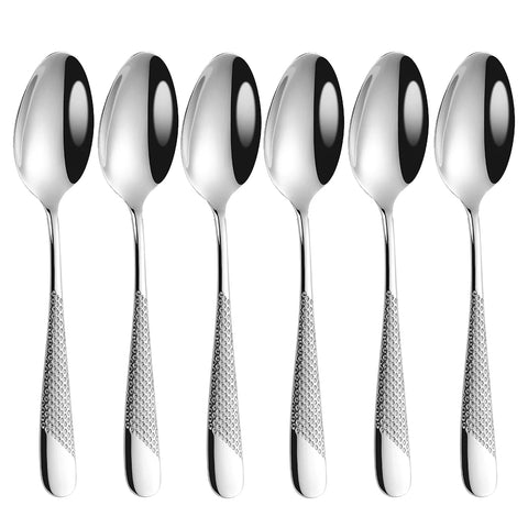 6 Pieces Stainless Steel Cutlery Set Western Gold Tableware Silver Knife Fork Spoon Dishwasher Safe Luxury Kitchen Utensils