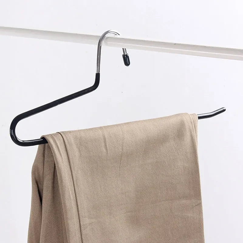 10/20Pcs Non-Slip Metal Shirt Trouser Hook Hanger Coat Hanger Clothes Rack Open Ended Pant Easy Slide Wardrobe Organzier