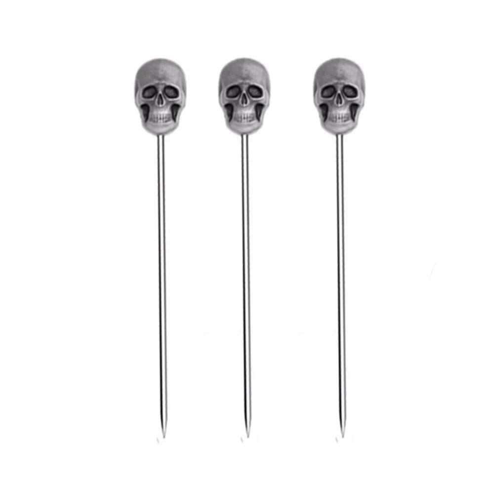 Cocktail Pick Stainless Steel Fruit Sticks Bar Tools Drink Stirring Sticks Martini Picks Party Wedding Accessory