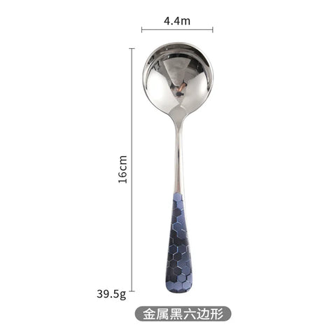 304 stainless steel Korean-style small round spoon chopsticks spoon embossed bump small spoon chopsticks cutlery set dinner set