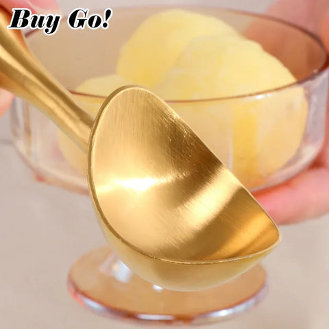 Multifunctional Ice Cream Scoops Stainless Steel Dual-Purpose Scoop Fruit Watermelon Spoon Ball Scoop Household Ice Cream Tools