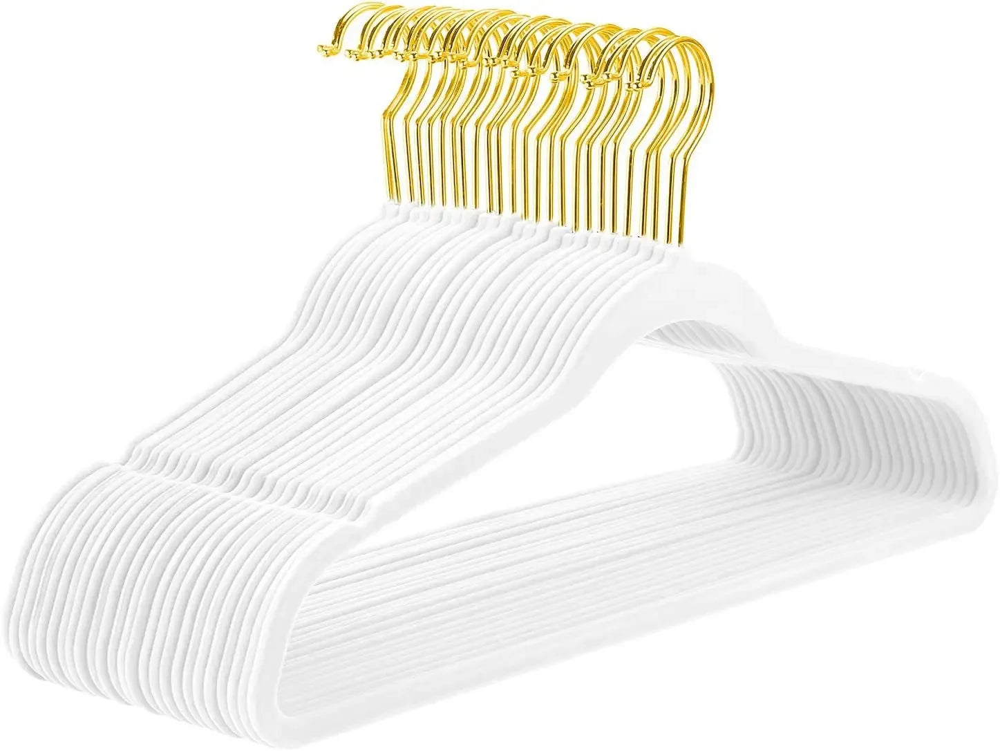10PCS Back to School Velvet Hangers Non-Slip Suit Clothes Hangers Pack Rose Gold Hooks Space Saving Clothes Hangers Heavyduty