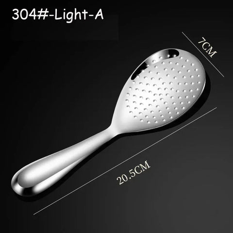 1Pc Large Capacity Rice Spoon Stainless Steel Thicken Long Handle Rice Serving Scoop Household Tableware Kitchen Cooking Utensil