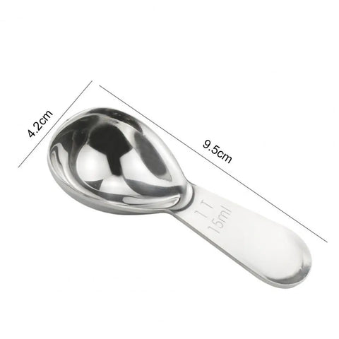 15/30ML Coffee Measuring Spoon 304 Stainless Steel Precise Scale Short Handle Milk Powder Liquid Seasoning Scoop Kitchen Gadgets