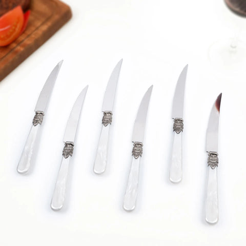 Stainless Steel Serrated Steak Knife High Quality Sharp Dinner Steak Knife Kitchen Meat Cutter Table Dinnerware Knives