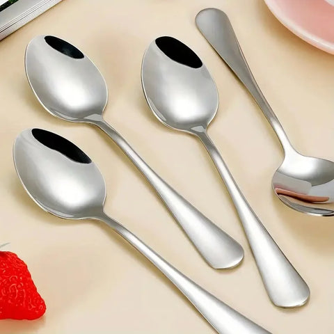 10-piece stainless steel coffee spoon, dessert spoon, mirror polished, machine washable, suitable for ,restaurant, dessert shop