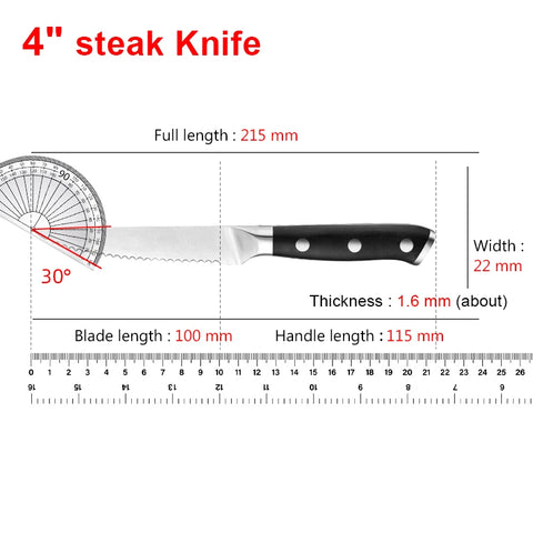 Stainless Steel Steak Knife Cut Meat Fruit Fish Vegetable Slicing Knife Dining Kitchen Chef Sushi Cooking Utility Knife