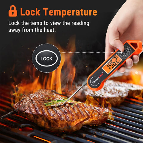 ThermoPro TP19H Digital  Waterproof Cooking Thermometer with  BBQ Thermometer  Backlight and Calibration