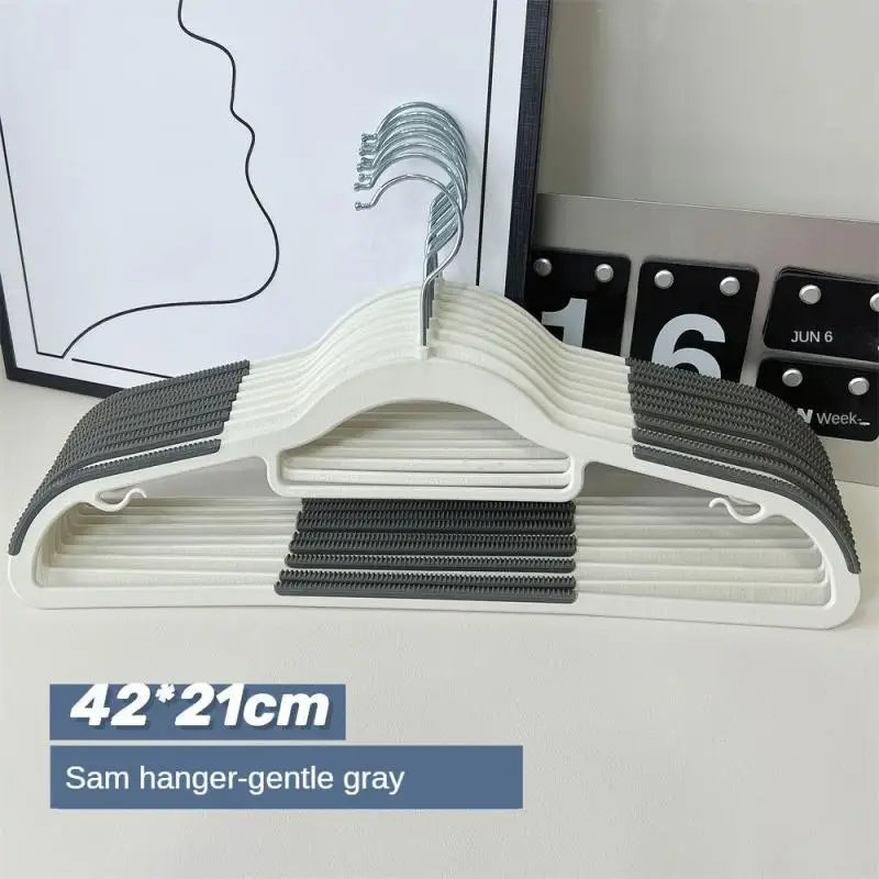 Non-Slip Clothes Hangers Set Wardrobes Organizer Shelf For Clothes Hangers Plastic Organization Wardrobe Closet Bedroom Storage
