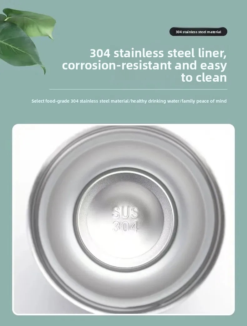 Large Capacity Stainless Steel Vacuum Insulated Thermos with Straw Portable High Aesthetic Value Handheld Car Cup Ice King