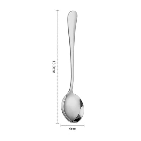 1Pc Stainless Steel Korean Spoon Household Kitchen Spoon Capacity Gold Silver Mirror Polished Cutlery Coffee Cutlery