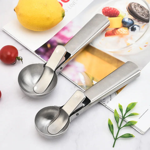 Stainless Steel Ice Cream Scoop Reboundable Ball Scooper Ice Cream Scoop Fruit Ball Scooper Ice Cream Mold