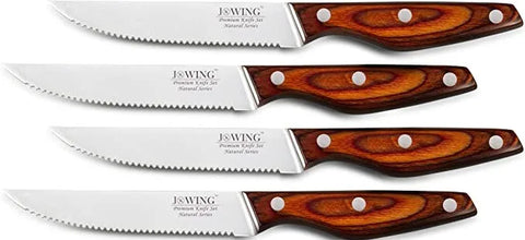 Mahogany Steak Knife Smooth Wide Handle Stainless Steel Household Steak Knife Serrated Hotel Knife Kitchen Fruit Knives To Steak