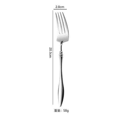 Household High Beauty Steak Knife Stainless Steel Fork Tableware Western style Steak Knife Fork Stainless Steel Spoon Christmas