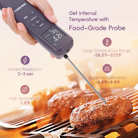 INKBIRD Handige IHT-1M 3-In-1 Multifunctional Food Thermometer Handy Meat with IR Detector Timer For Cooking Kookwekker Voor