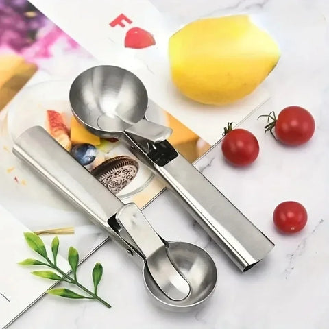 Stainless Steel Ice Cream Scoop Ice Cream Ball Fruit Scooping Scoop Digging for Fruits Mould Forms Machines Kitchen Tools Dining