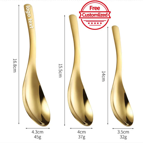 10pcs custom logo stainless steel soup spoon,customized premium tablespoons,personalized customized dessert spoon