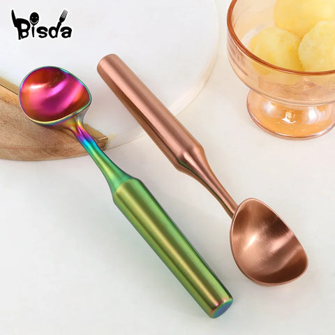 Stainless Steel Ice Cream Scoops, Ice Cream Digger, Non-Stick Fruit Ice Ball Maker, Watermelon Ice Cream Tool, 1 Pc, 2Pcs