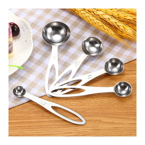 Measuring Spoons Set Stainless Steel Teaspoon Coffee Sugar Scoop Powder Spice Measuring Cups Kitchen Cooking Baking Tools