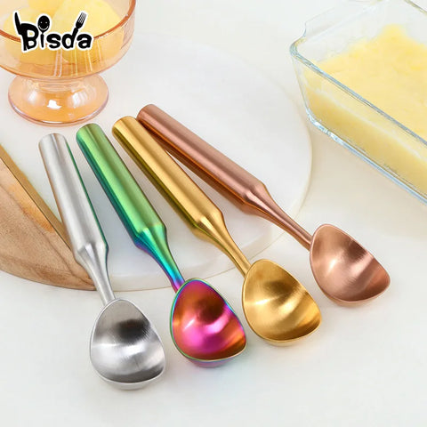 Stainless Steel Ice Cream Scoops, Ice Cream Digger, Non-Stick Fruit Ice Ball Maker, Watermelon Ice Cream Tool, 1 Pc, 2Pcs