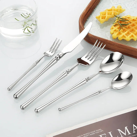 Fashion Cutlery 18/10 stainless steel 304 Classical Flatware Dinnerware Set Knife Fork Spoon Drop Shipping