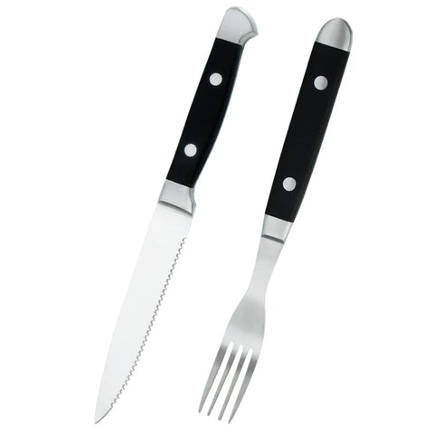 4/6/8p Beef Steak Knife And Fork Set Stainless Steel Highly Polished Handles High Quality Home Hotel Steak Restaurant Tableware