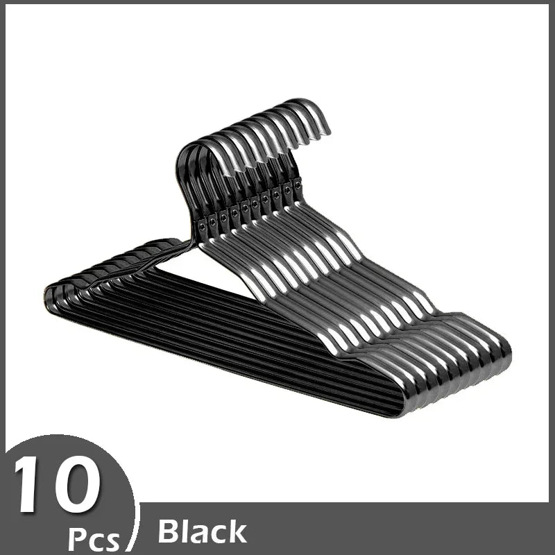 10pcs Aluminum Alloy Clothing Hanger Golden Durable Domestic Coat Supplies Organizer Wardrobe Organizer Clothing Storage Rack