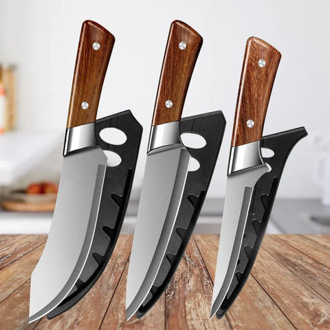 Butcher Knife Boning Knives Handmade Fishing Knife Meat Cleaver Stainless Steel Kitchen Slicing Knife Fruit Peeling Knives