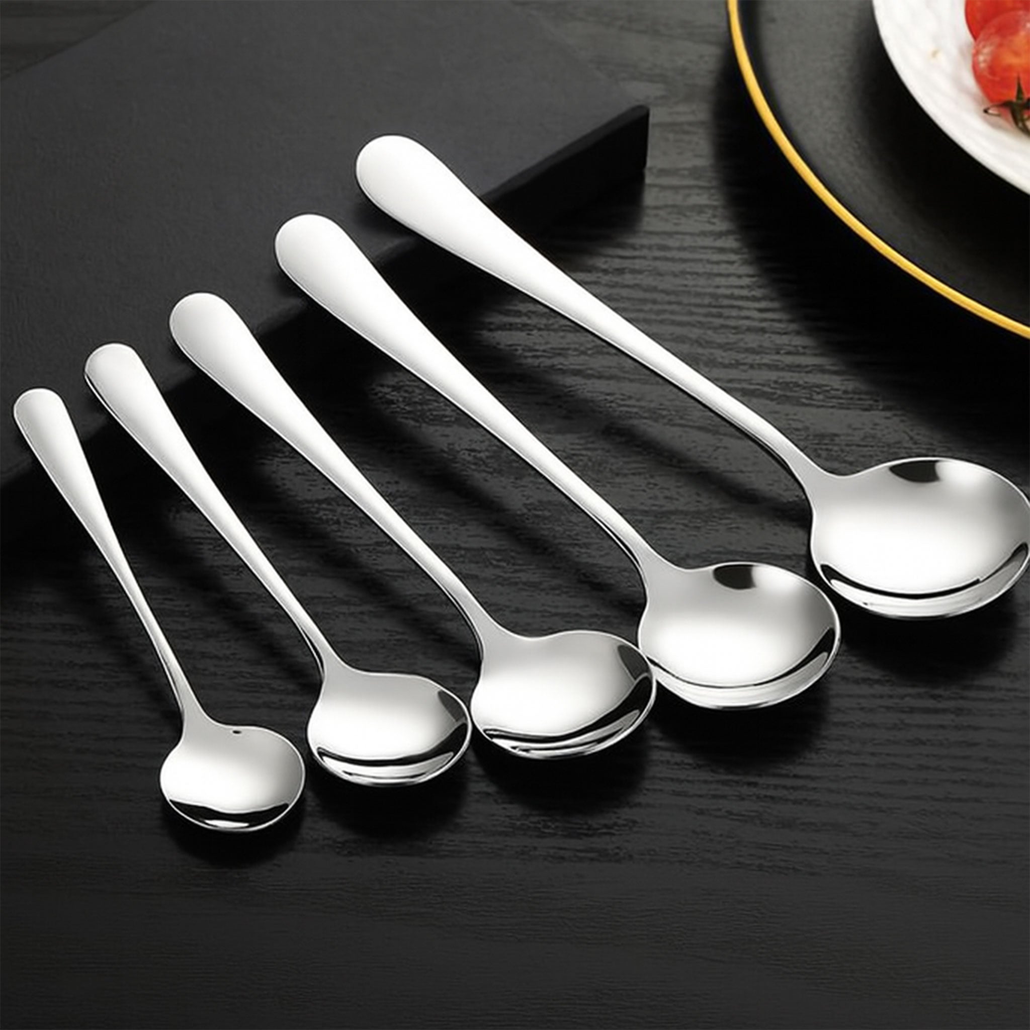 SUS 304/410, Long Handle, Kids & Dessert Use