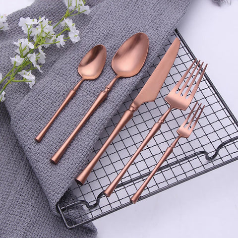 10/15/20/25/30Pcs Gold Tableware Dinnerware Stainless Steel Cutlery Set Sliver Knife Fork Spoon Set Kitchen Utensils Flateware