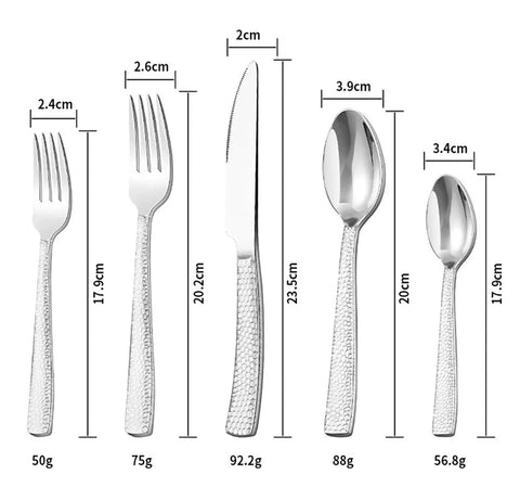 20-Piece Silverware Set Stainless Steel Flatware Sets for 4, Tableware Set, Fork Knife Spoon Set,  Dishwasher Safe