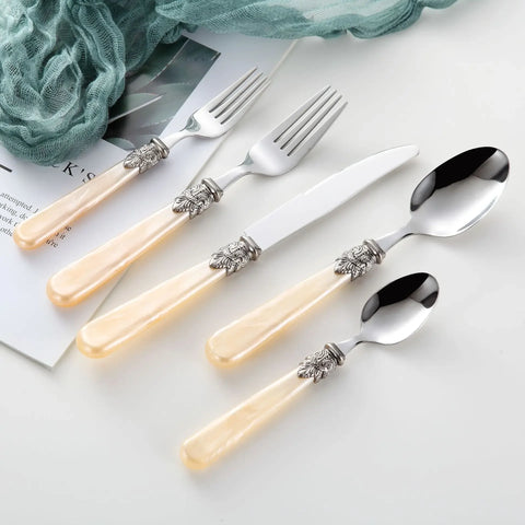 4pcs/set Dinnerware Set 304 Stainless Steel Steak Knife Fork Coffee Spoon Teaspoon Flatware Dishwasher Safe Kitchen Tablewar