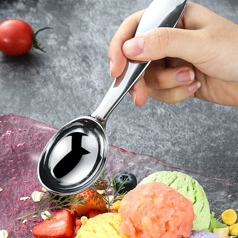 Ice Cream Scoop Food Grade Stainless Steel Spoon Kitchen Accessories