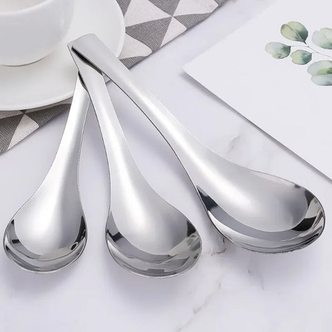 6/1Pcs Stainless Steel Spoon Thicken Soup Spoons for Hot Pot Scoops Colander Home Multipurpose Kitchen Tableware Cooking Tools