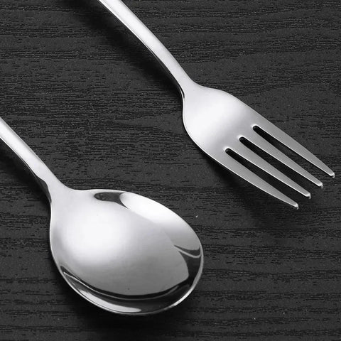 Long Handle Stainless Steel Spoon Ice cream milk Coffee Soup Spoons dessert Fork scoops Tableware Sets Kitchen Cutlery Utensils