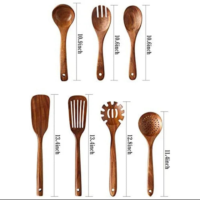 Kitchen Sets Wooden Kitchen Utensils Cooking Wooden Spoons Wooden Spoons Soup Utensils Kitchen Cooking Sets Cooking Gifts